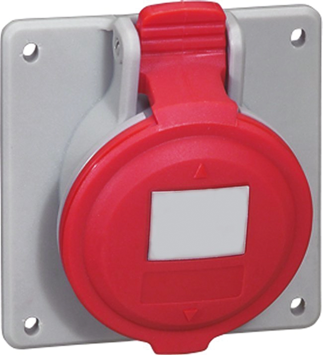 Legrand, P17 Tempra Pro IP44 Red Panel Mount 3P + N + E Industrial Power Socket, Rated At 16A, 415 V