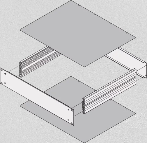 nVent SCHROFF 30860 Series Aluminium Cover, 1mm H, 460mm W, 412mm L