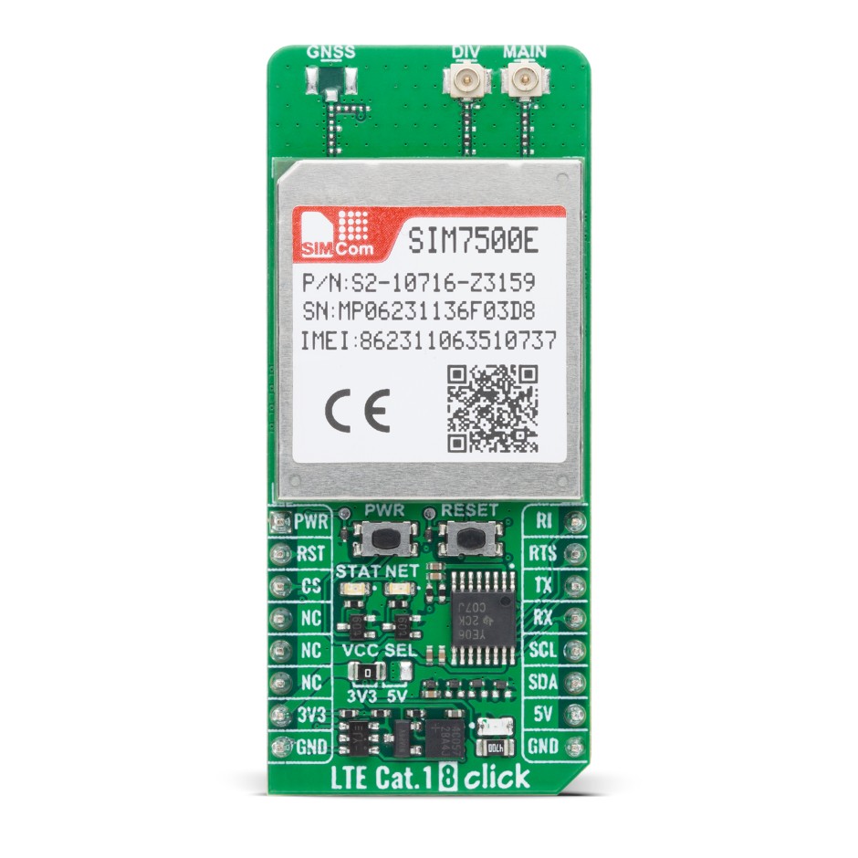 MikroElektronika LTE Cat.1 8 Click LTE Cat 1 Module LTE Add On Board for mikroBUS 2570MHz MIKROE-6560