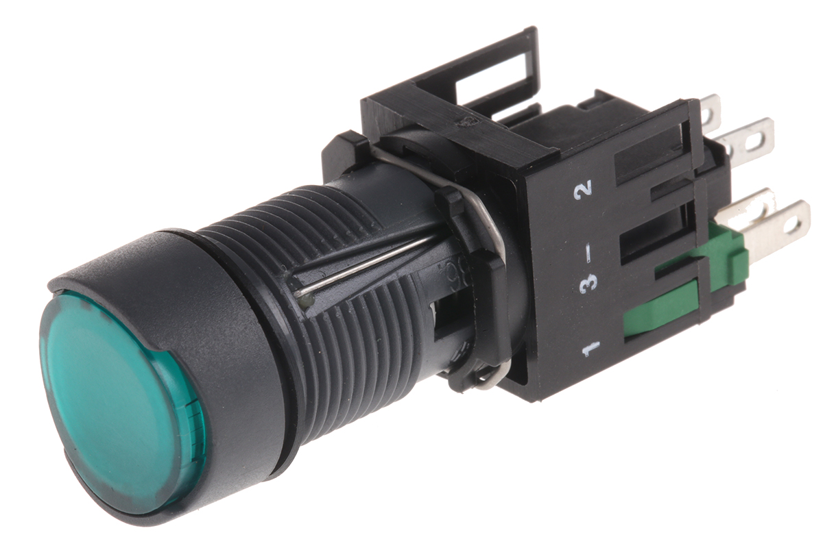 Schneider Electric Harmony XB6 Series Illuminated Push Button, Panel Mount, 16mm Cutout, SPST, IP65