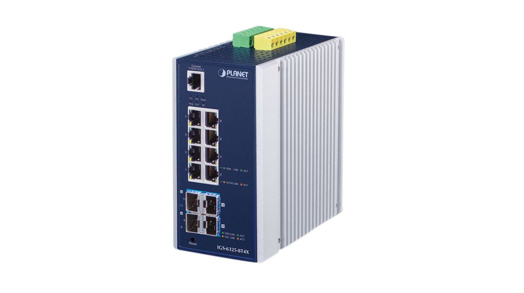 Planet IGS-6325-8T4X, Managed 12 Port Ethernet Smart Managed Switch