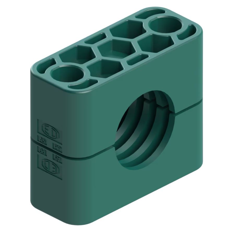 Parker Double Hydraulic Pipe Clamp for 10mm tube, RAP110X