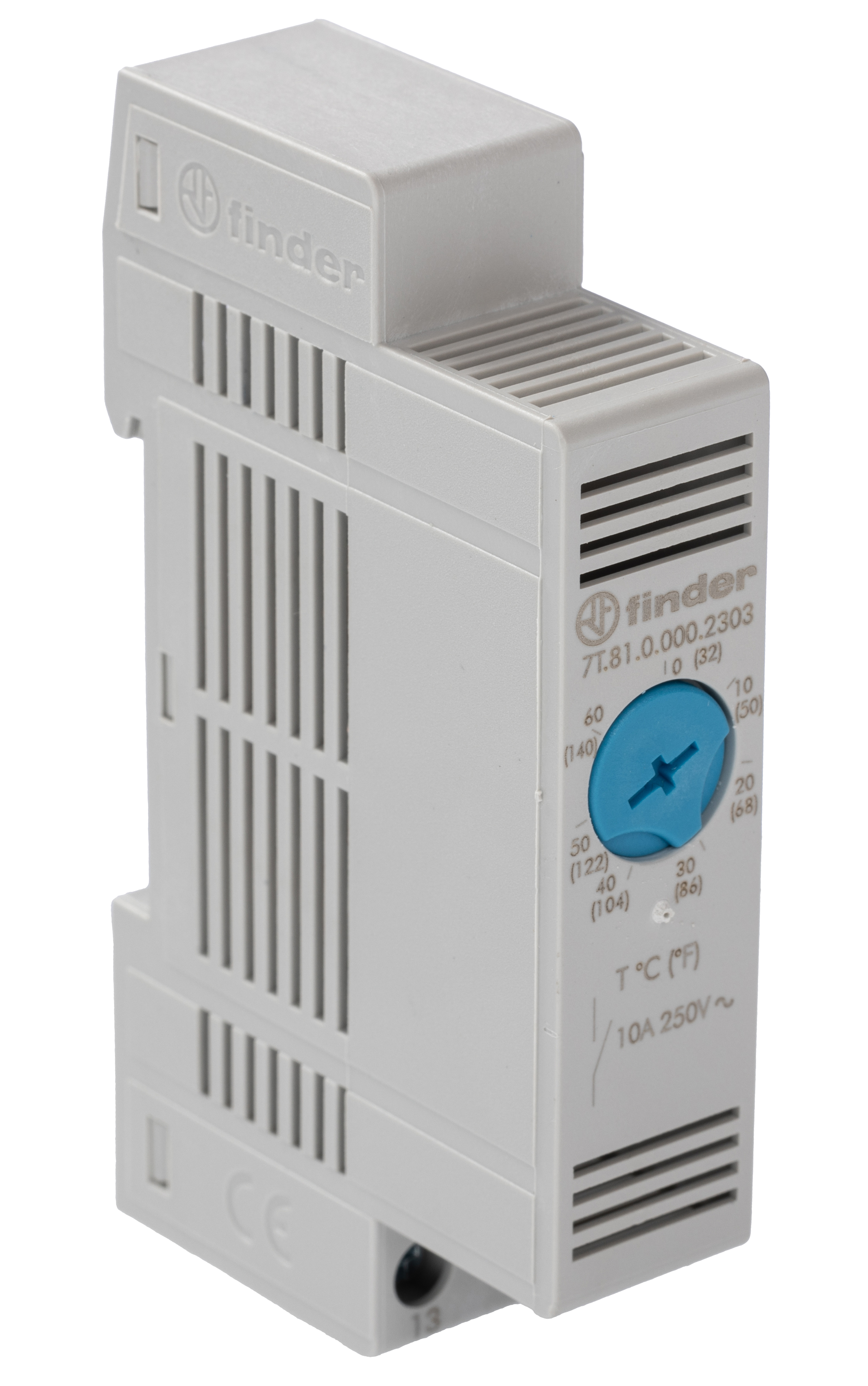 Finder 7T NO Enclosure Thermostat, 110 → 240 V ac/dc, 0 → +60 °C