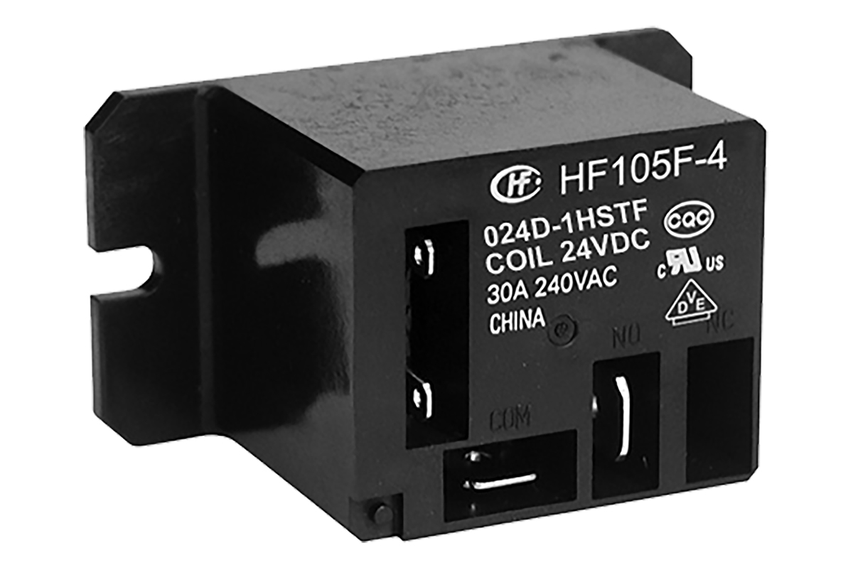 Hongfa Europe GMBH Flange Mount Power Relay, 24V dc Coil, 40A Switching Current, SPST