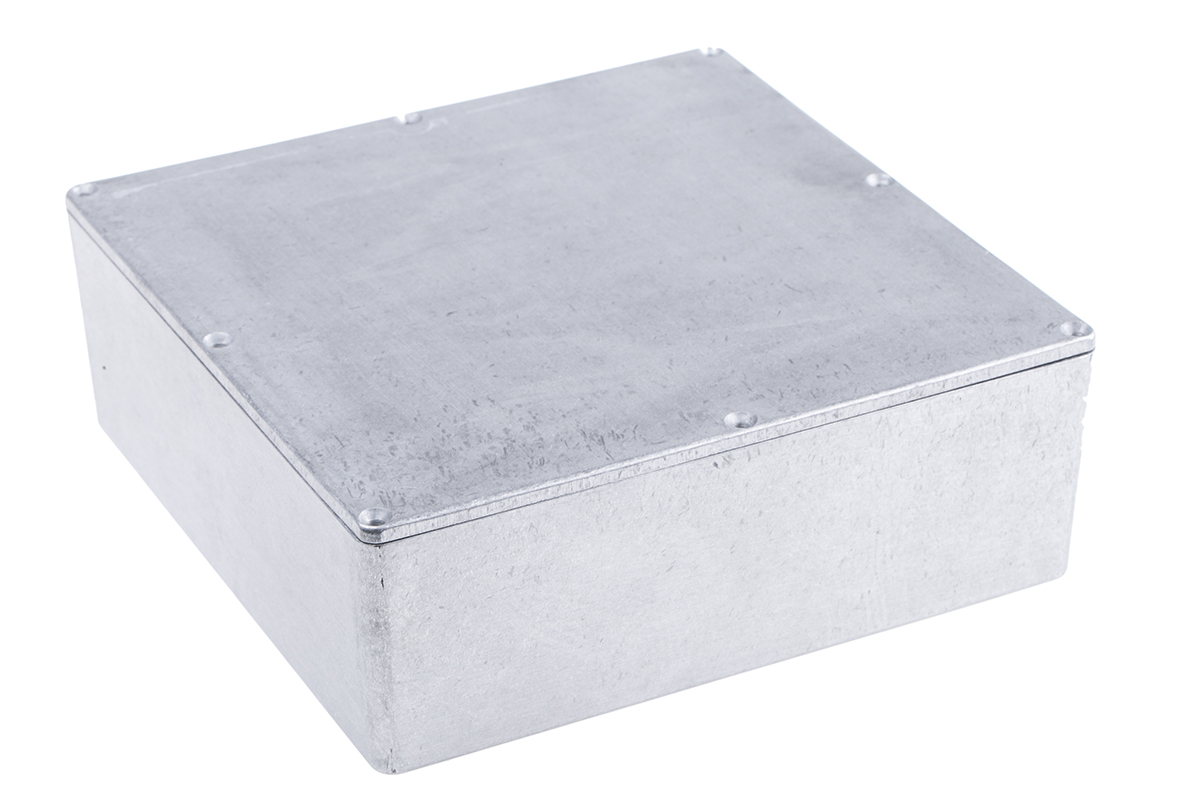 Hammond 1590 Series Natural Die Cast Aluminium Enclosure, IP54, Natural Lid, 188 x 188 x 67mm