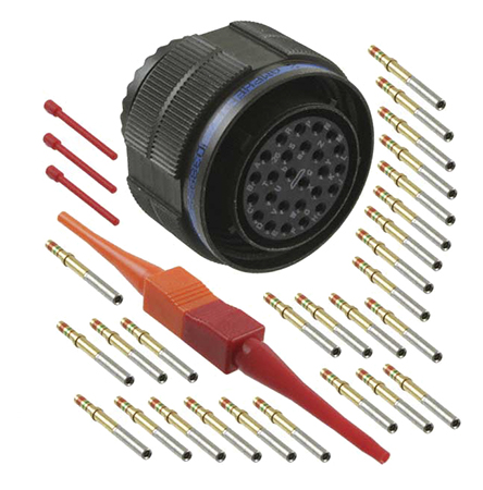 Amphenol Limited, D38999 26 Way Free Hanging MIL Spec Circular Connector PlugGreen, Socket Contacts,Shell Size 17,
