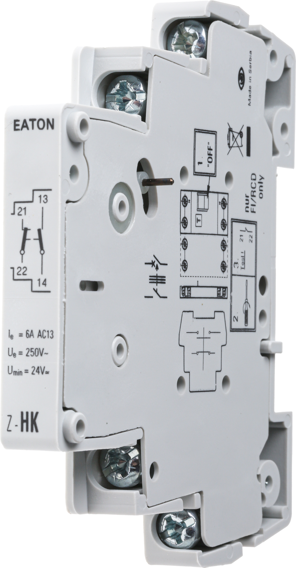 Eaton Auxiliary Contact, 2 Contact, 1NC + 1NO