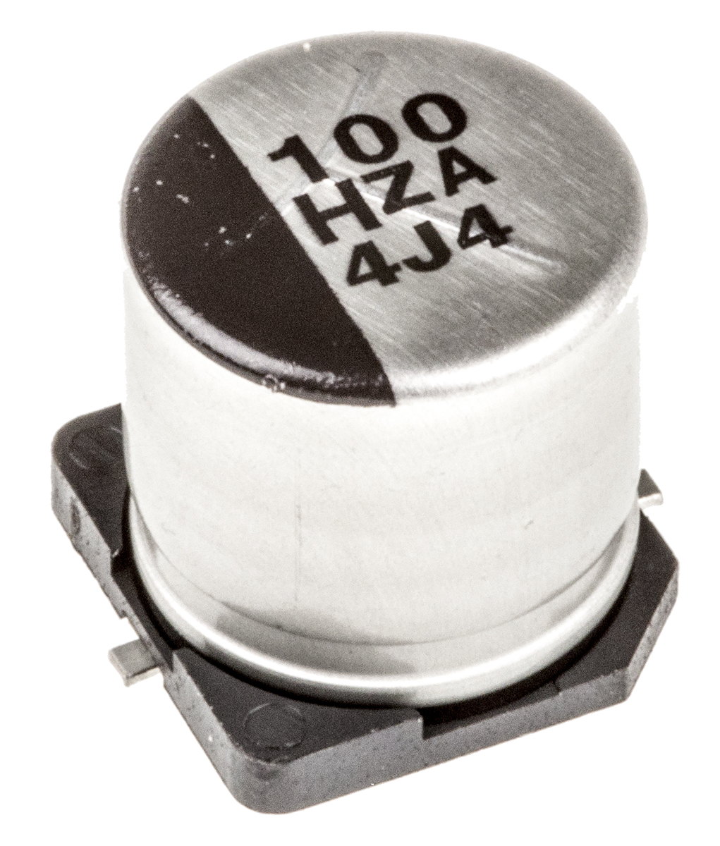 Panasonic 100μF Surface Mount Polymer Capacitor, 50V dc
