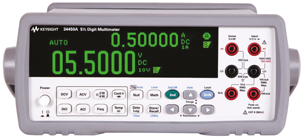 Keysight Technologies 34450A Bench Digital Multimeter, True RMS, 10A ac Max, 10A dc Max, 750V ac Max - UKAS Calibrated
