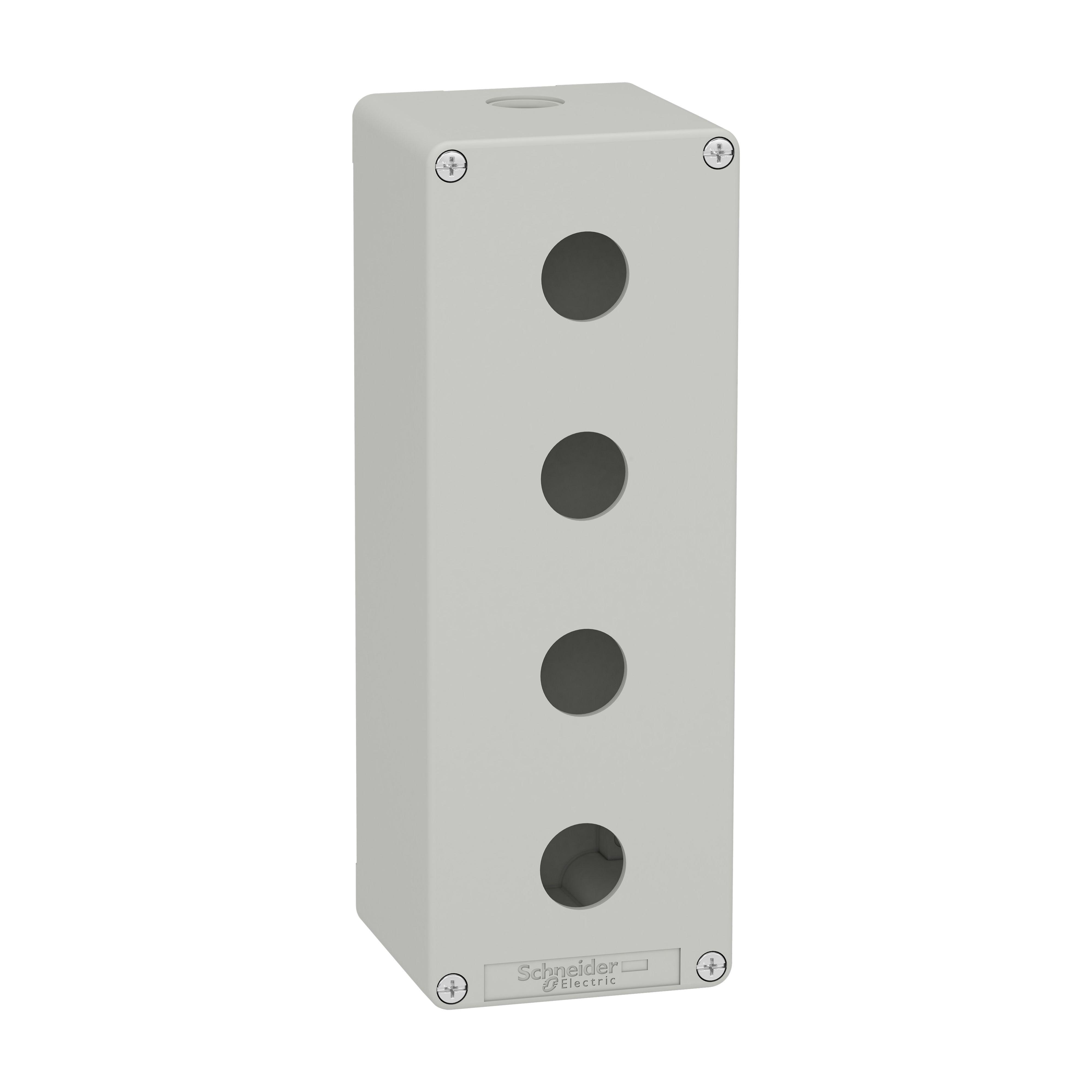 Schneider Electric Grey Die Cast Zinc XAPD Empty Control Station - 4 Hole 22mm Diameter