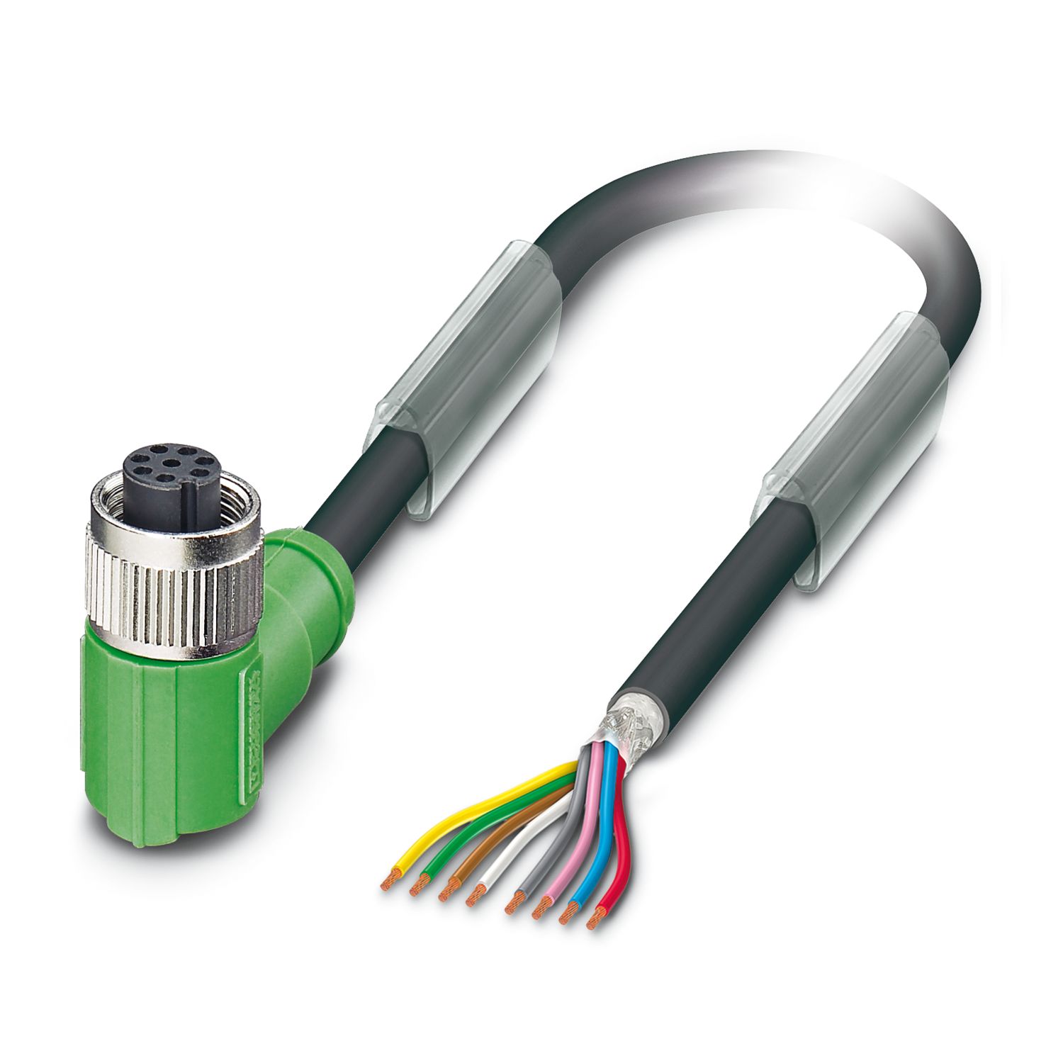 Phoenix Contact Female 8 way M12 to 8 way Free End Sensor Actuator Cable, 10 m