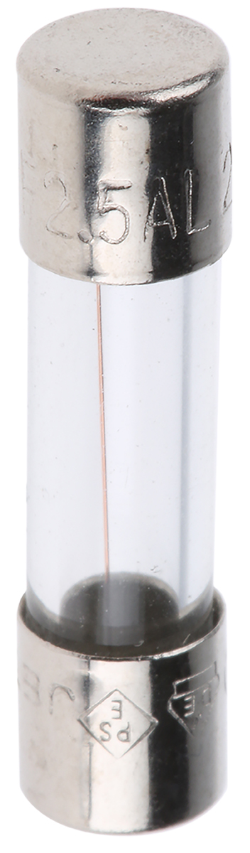Schurter 2.5A F Glass Cartridge Fuse, 5 x 20mm