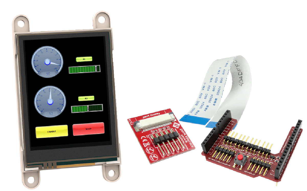 4D Systems, gen4 2.4in Arduino Compatible Display with Resistive Touch Screen