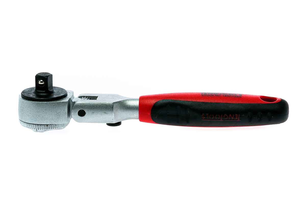 Teng Tools 1/4 in Square Ratchet with Ratchet Handle, 173 mm Overall