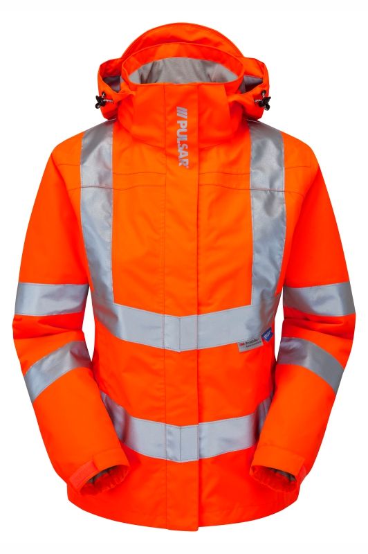 PULSAR Orange Women Hi Vis Softshell Jacket, 10