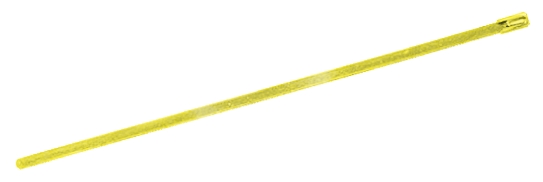 RS PRO Cable Tie, Roller Ball, 200mm x 7.9 mm, Yellow Polyester Coated Stainless Steel, Pk-100