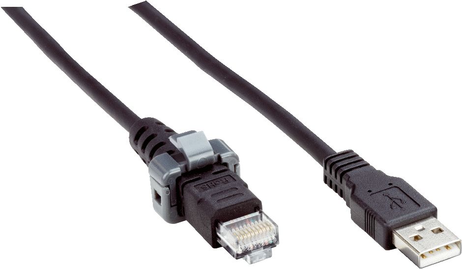 SICK Male USB A to Male RJ45 Cable, 3m, 60452 Series