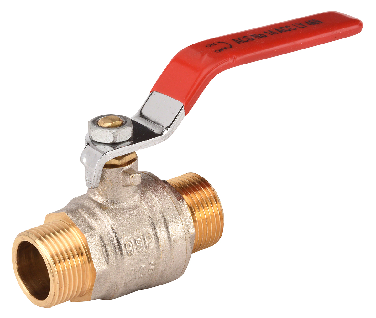 Sferaco Brass Full Bore, 2 Way, Ball Valve, Threaded, BSPP 3/4in, 40bar Operating Pressure