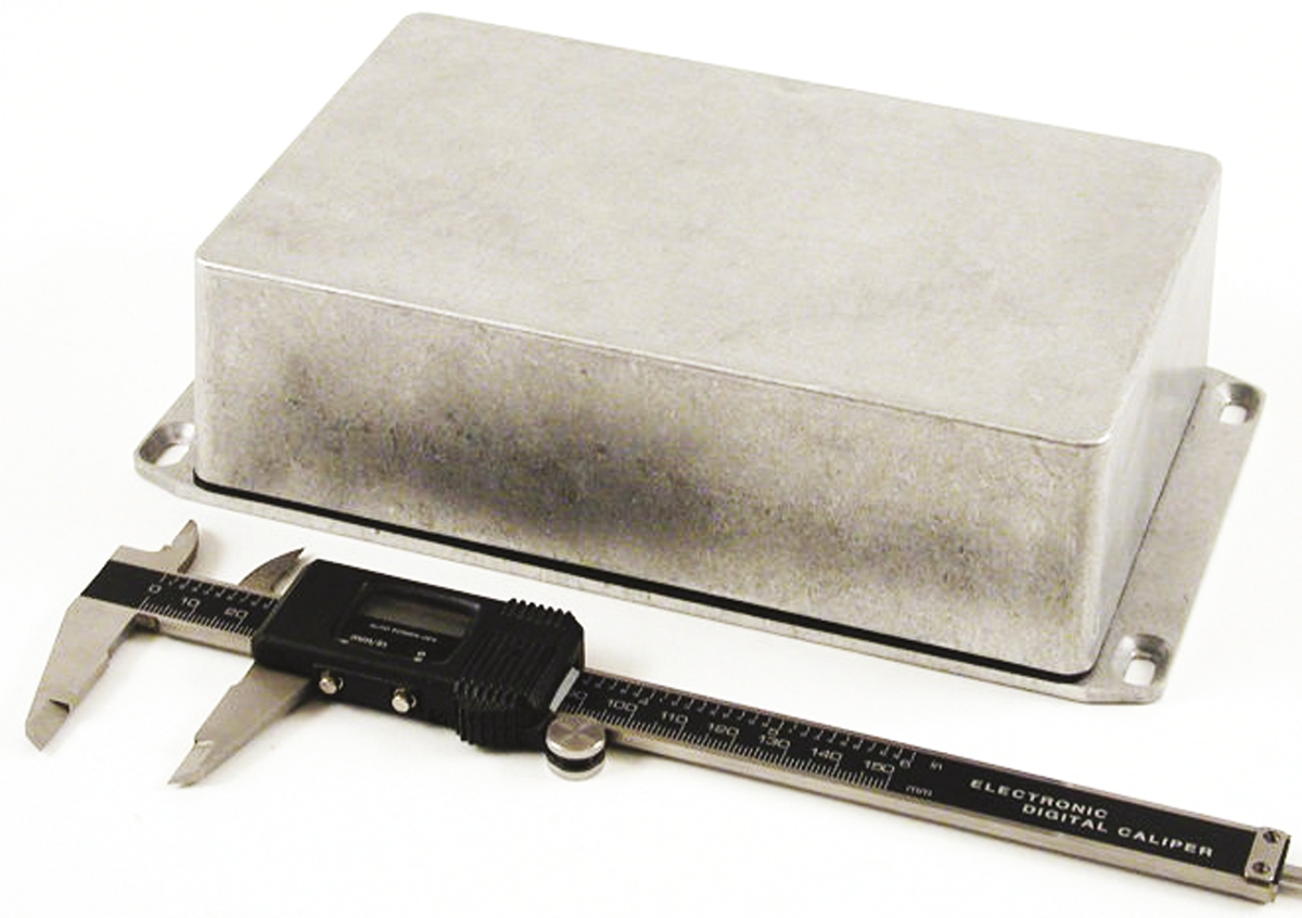 Hammond 1590 Series Natural Die Cast Aluminium Enclosure, IP65, Flanged, Natural Lid, 187.75 x 119.5 x 56mm