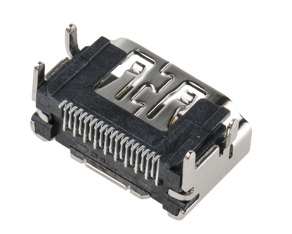 Amphenol Communications Solutions 19 Way Right Angle Feedthrough HDMI Connector 40 V ac