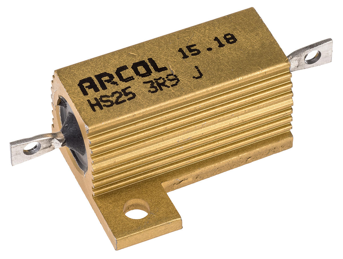Arcol, 3.9Ω 25W Wire Wound Chassis Mount Resistor HS25 3R9 J ±5%