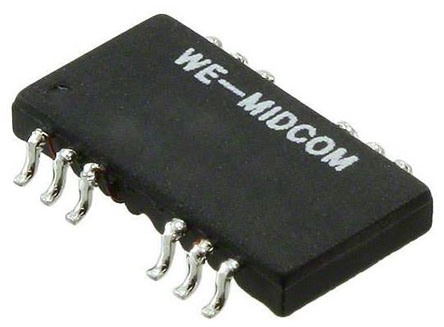 Surface Mount Lan Ethernet Transformer, 12.7 x 8.6mm