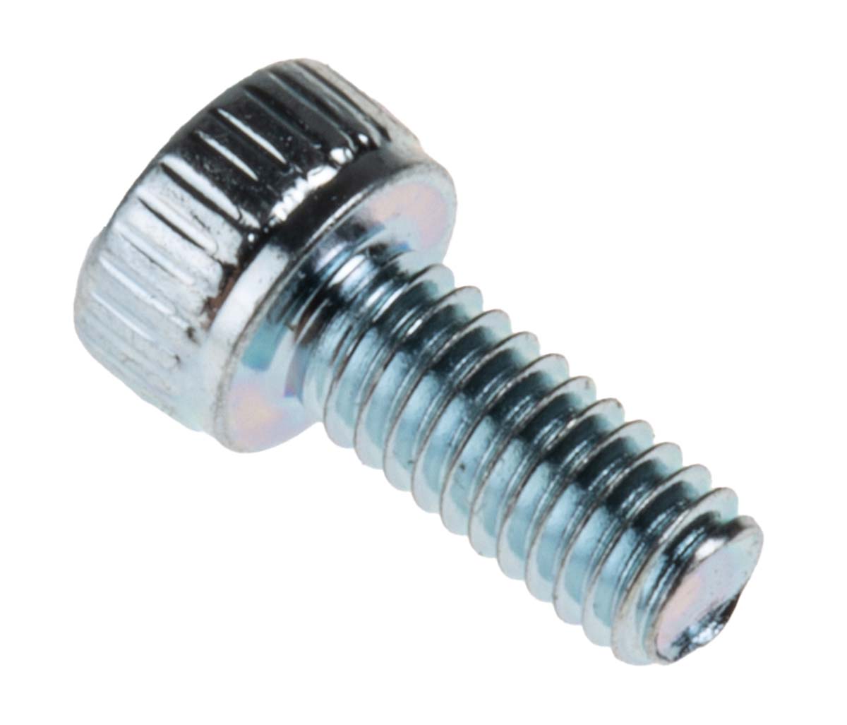 RS PRO Bright Zinc Plated Steel Hex Socket Cap Screw, DIN 912, M2.5 x 6mm