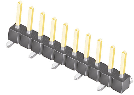 Samtec TSM Series Straight Surface Pin Header, 10 Contact(s), 2.54 mm Pitch, 1 Row, Unshrouded