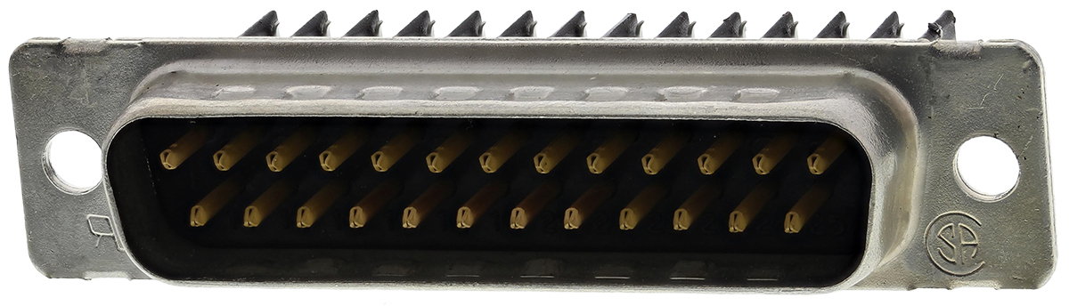 TE Connectivity Amplimite HDE-20 25 Way Cable Mount D-sub Connector Plug, 2.76mm Pitch