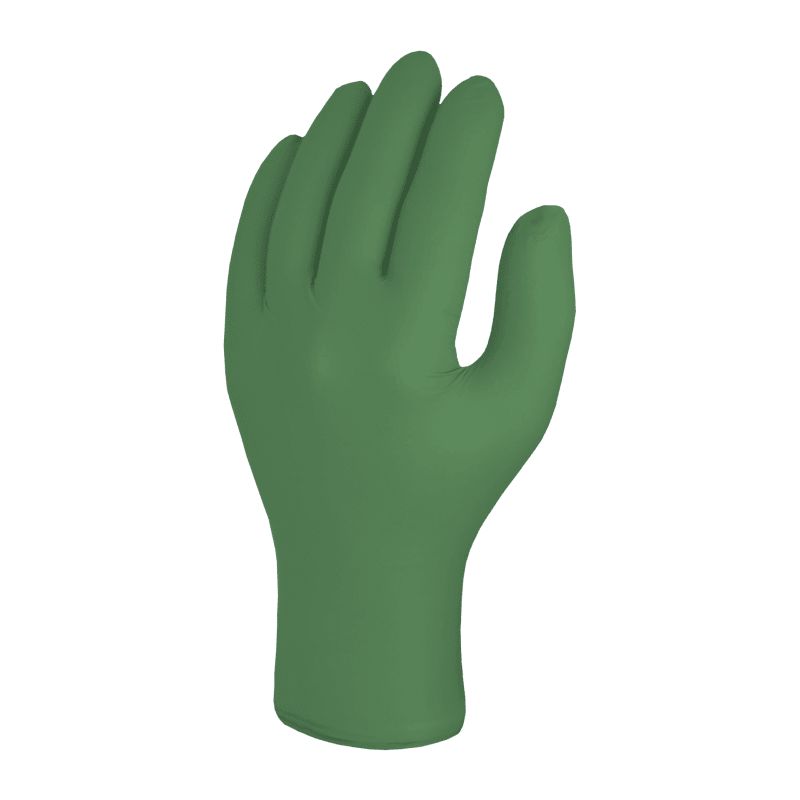 Skytec TX4524 Green Powder-Free Nitrile Disposable Gloves, Size XS, 100 per Pack
