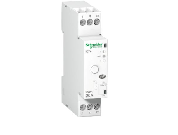 Schneider Electric Acti9 iCT Contactor, 230 V Coil, 1-Pole, 20 A, 3.6 kW, 1NO
