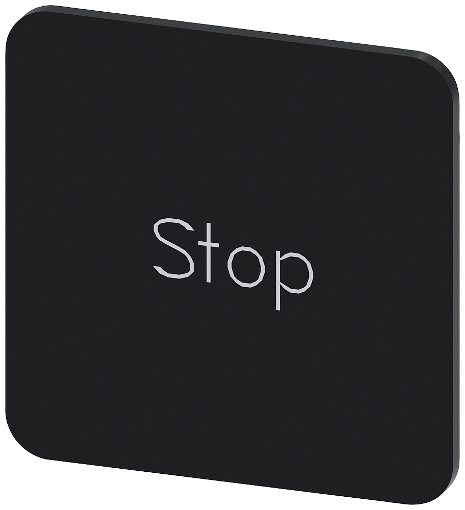 Siemens Labeling plate, Stop