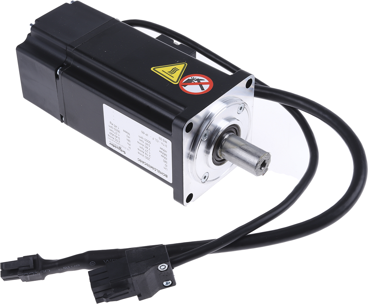 Schneider Electric 220 V 400 W Servo Motor, 5000 rpm, 3.81 Nm Max Output Torque, 14 mm Shaft Diameter