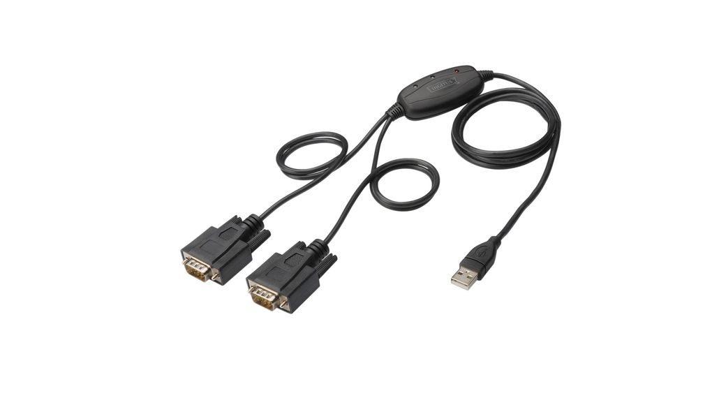 Digitus USB A Male to D-sub, 9 Pin Male USB Serial Cable Adapter