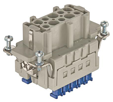 HARTING Heavy Duty Power Connector Insert, 16A, Female, Han ES Press Series, 10 Contacts