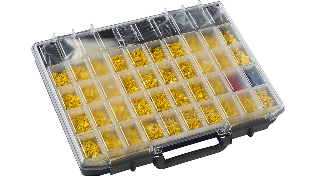 Partex Marking Systems PSK Cable Marker, Blue, Red, Green/Yellow, Yellow, PSK55000-PK2-4