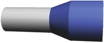 TE Connectivity Insulated Crimp Bootlace Ferrule, 12mm Pin Length, 5.8mm Pin Diameter, 16mm² Wire Size, Blue