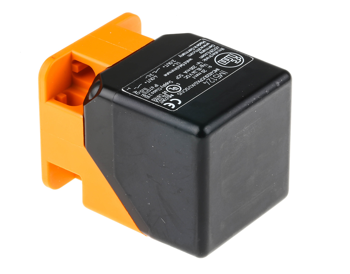 ifm electronic Inductive Block Proximity Sensor, 20 mm Detection, PNP NO+NC, 10 → 36 V dc