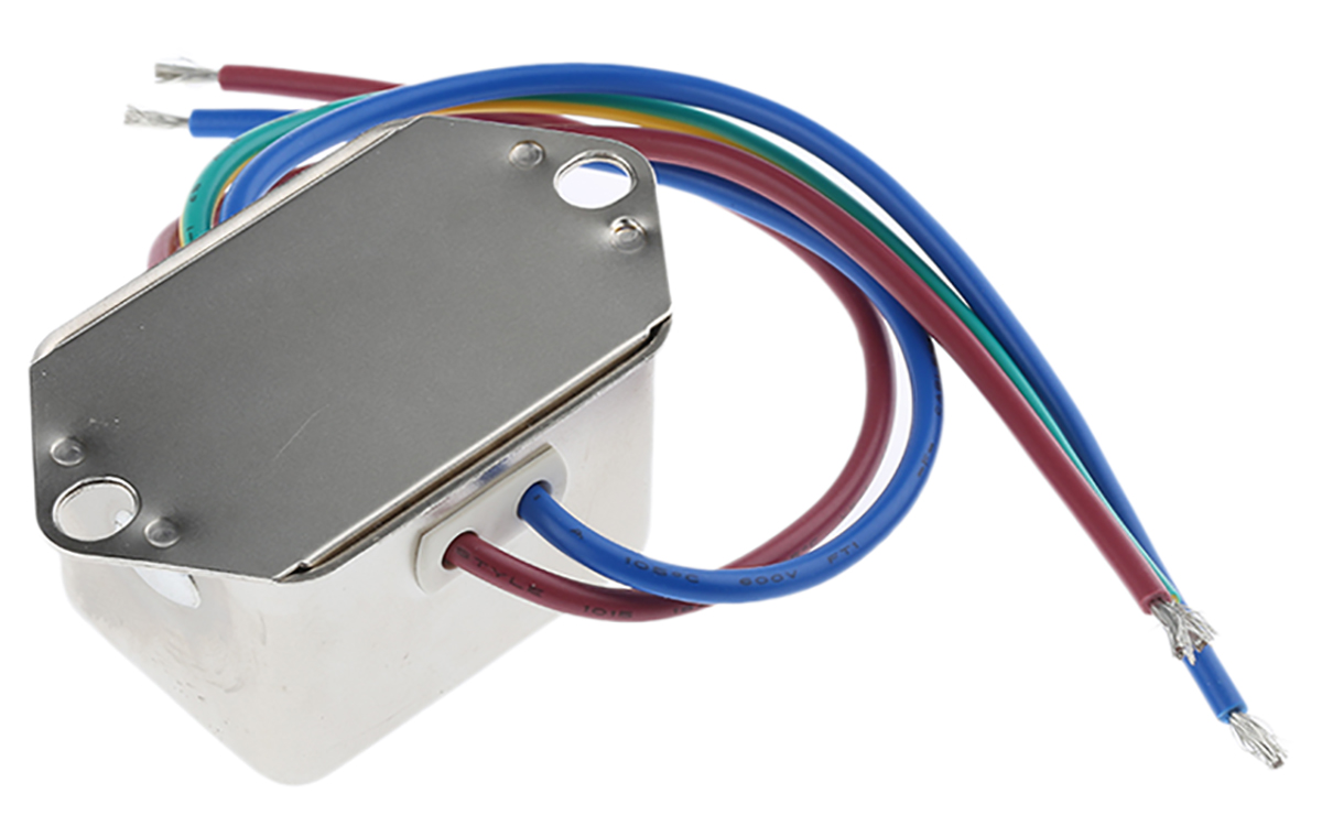 Schaffner, FN2010 10A 250 V ac/dc 0 → 400Hz, Chassis Mount EMI Filter, Wire Lead, Single Phase