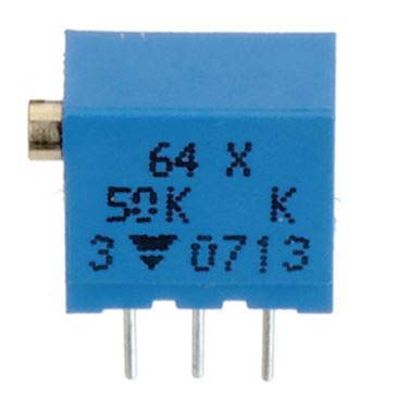 10kΩ, Through Hole Trimmer Potentiometer 0.25 W @ 85 °C Side Adjust TT ElectronicsBI, 64