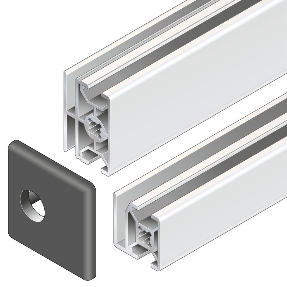 Bosch Rexroth Black Cover Cap, 30 x 30 Strut Profile