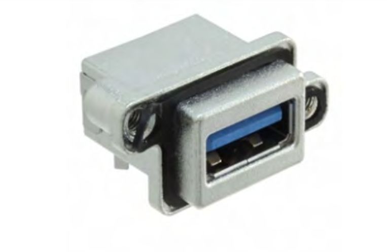 Amphenol Communications Solutions Right Angle, PCB Mount, Socket- Single Port Type A 3.0 IP67 USB Connector