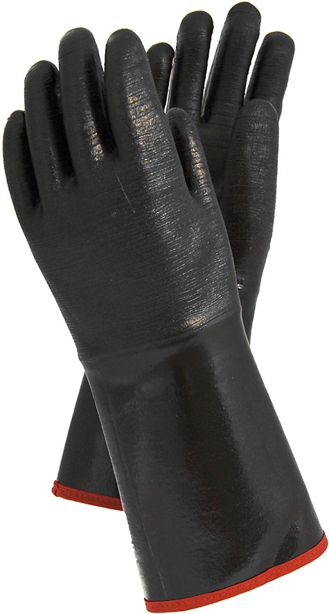Tegera 494 Black Neoprene Work Gloves, Size 10, Neoprene Coating
