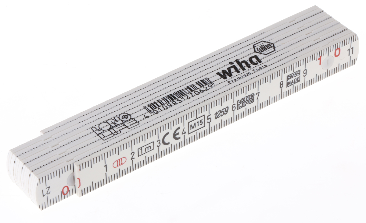 Wiha 1m Plastic Metric Folding Ruler
