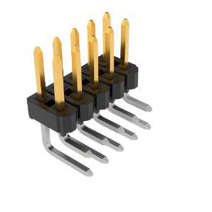 Samtec TSW Series Right Angle Through Hole Pin Header, 10 Contact(s), 2.54 mm Pitch, 2 Row, Unshrouded