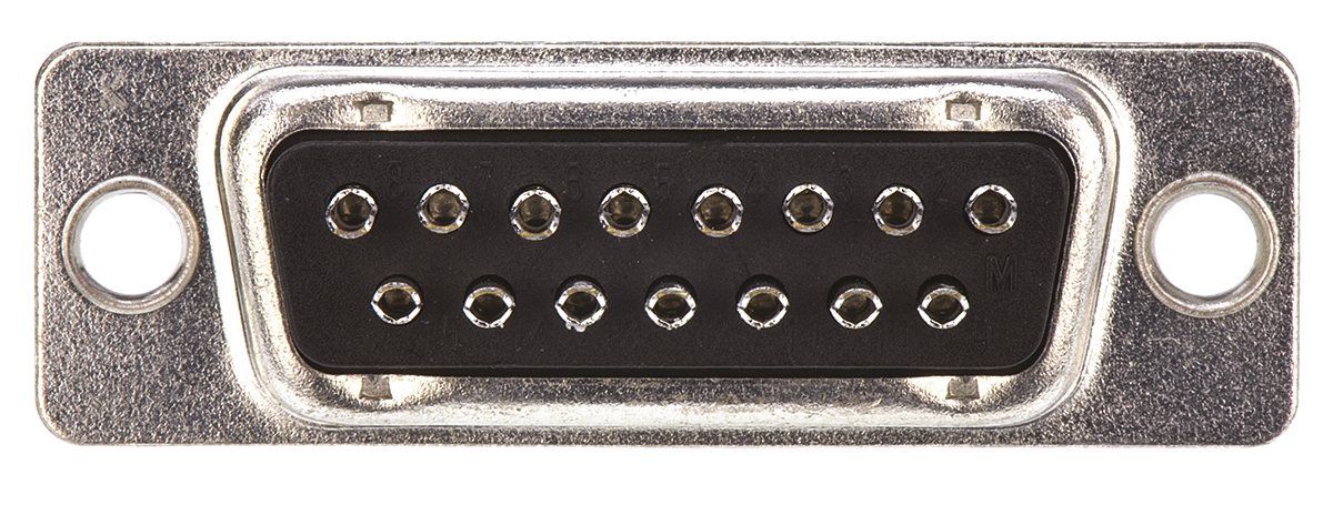 TE Connectivity Amplimite HD-20 15 Way Panel Mount D-sub Connector Plug, 2.77mm Pitch