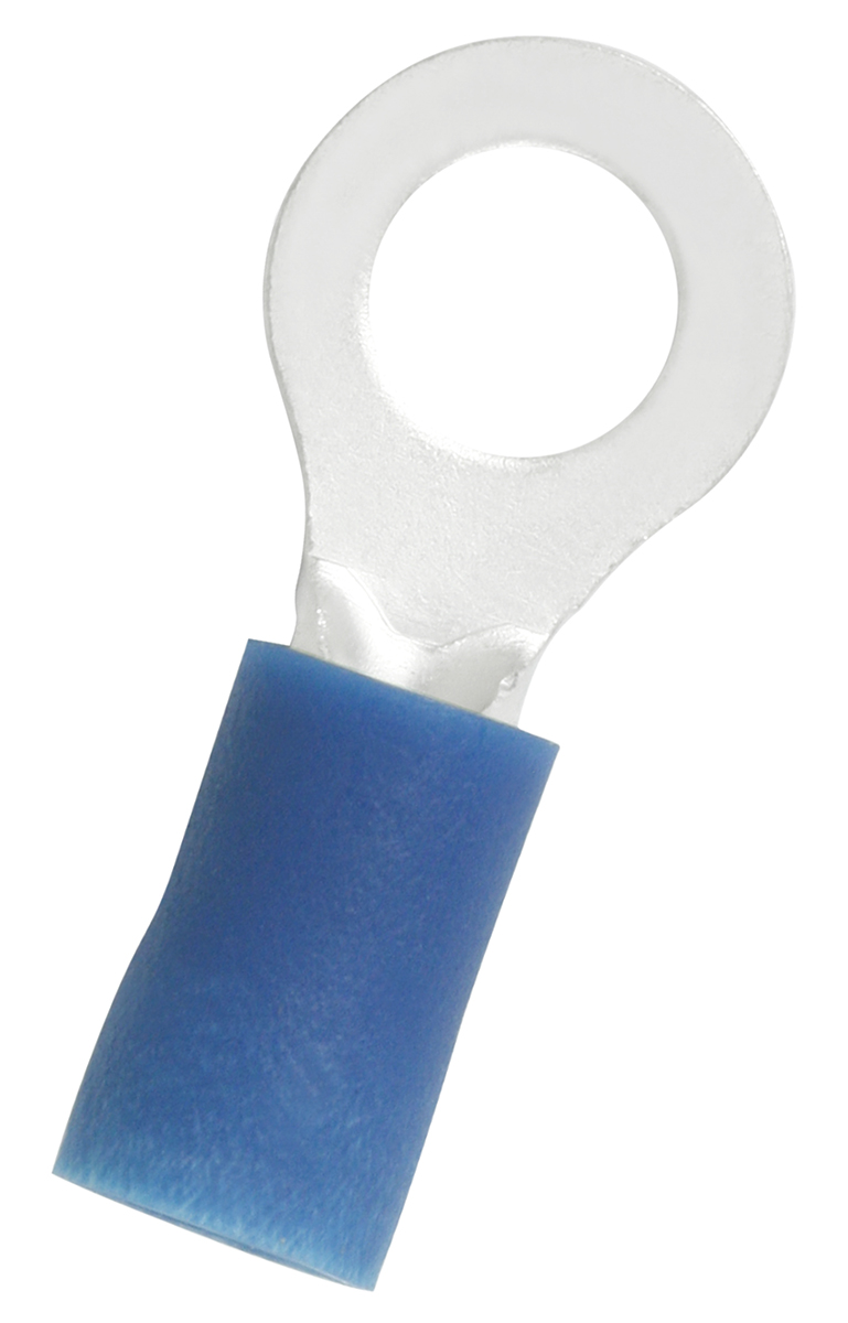 RS PRO Insulated Ring Terminal, 5.3mm Stud Size, 1.5mm² to 2.5mm² Wire Size, Blue