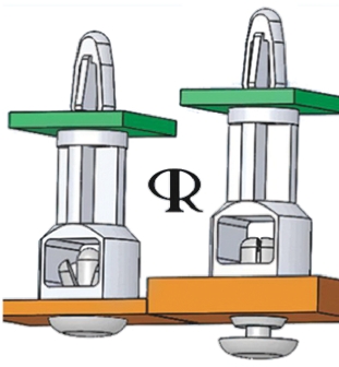 SRLCBS 12 01, 19.1mm High Nylon Snap Rivet Support for 4mm PCB Hole, 10.2mm Base