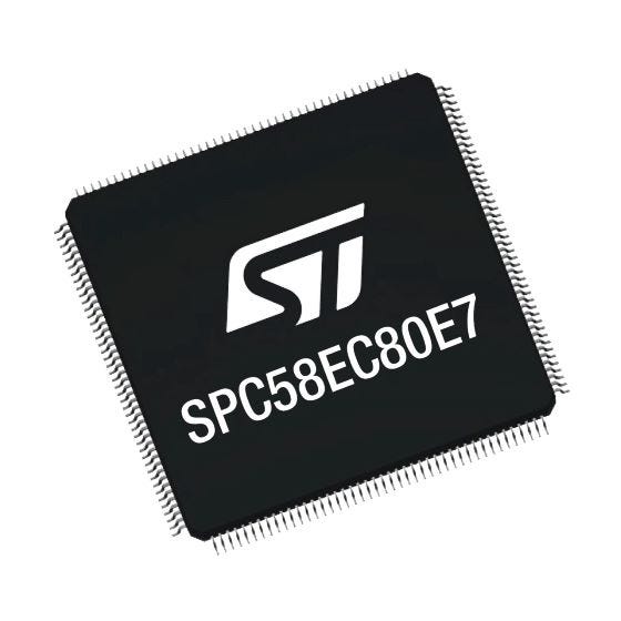 STMicroelectronics SPC58EC80E7QMC1X, 32 bit 32 Bit MCU, SPC58 Microcontroller, 180 MHz, 4MB FLASH, 176-Pin eLQFP