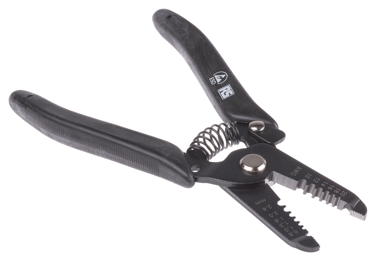 RS PRO Wire Stripper, 0.8mm Min, 2.6mm Max, 6 in Overall